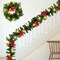 15ft Outdoor Christmas Garland with 100 Warm LED Pre-lit Artificial Christmas Garlands Decor Green Frosted
